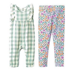 Cat & Jack Girls 18Mo Clothing Bundle/Romper and Leggings Green/Floral New